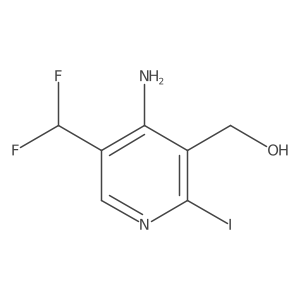 (4-Amino-5-(difluoromethyl)-2-iodopyridin-3-yl)methanol Structure