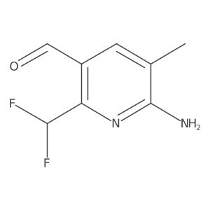 6-Amino-2-(difluoromethyl)-5-methylnicotinaldehyde结构式