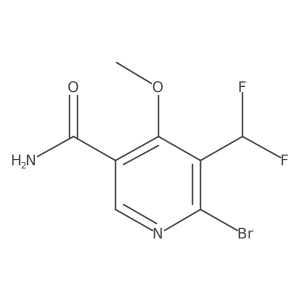 6-bromo-5-(difluoromethyl)-4-methoxy-pyridine-3-carboxamide Structure
