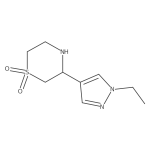 3-(1-Ethylpyrazol-4-yl)-1,4-thiazinane 1,1-dioxide结构式