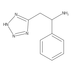 1-phenyl-2-(2H-1,2,3,4-tetrazol-5-yl)ethan-1-amine结构式