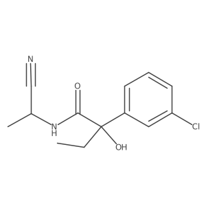 2-(3-chlorophenyl)-N-(1-cyanoethyl)-2-hydroxybutanamide Structure