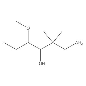 1-Amino-4-methoxy-2,2-dimethylhexan-3-ol结构式