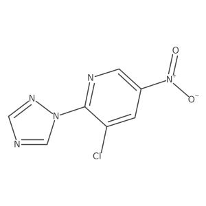 3-Chloro-5-nitro-2-(1H-1,2,4-triazol-1-yl)pyridine结构式