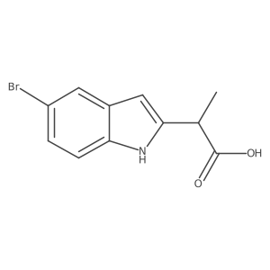 2-(5-Bromo-1H-indol-2-yl)propanoic acid结构式