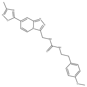 1-[2-(4-Methoxyphenyl)ethyl]-3-{[7-(3-methyl-1,2,4-oxadiazol-5-yl)-[1,2,4]triazolo[4,3-a]pyridin-3-yl]methyl}urea结构式