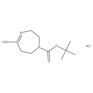 Tert-butyl5-imino-1,4-diazepane-1-carboxylatehydrochloride结构式