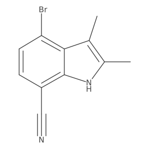 4-bromo-2,3-dimethyl-1H-indole-7-carbonitrile Structure