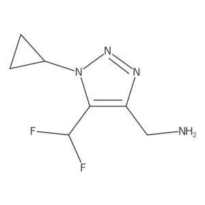 [1-cyclopropyl-5-(difluoromethyl)-1H-1,2,3-triazol-4-yl]methanamine Structure