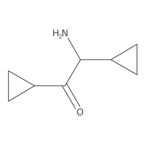 2-Amino-1,2-dicyclopropylethan-1-one Structure