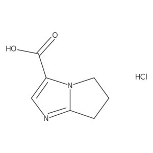 5H,6H,7H-pyrrolo[1,2-a]imidazole-3-carboxylic acid hydrochloride Structure