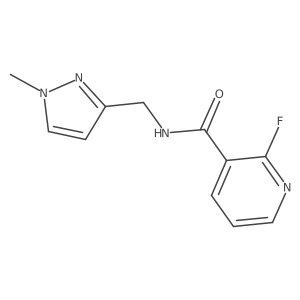 2-Fluoro-N-[(1-methylpyrazol-3-yl)methyl]pyridine-3-carboxamide结构式
