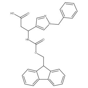 (3R)-3-(1-benzyl-1H-pyrazol-4-yl)-3-({[(9H-fluoren-9-yl)methoxy]carbonyl}amino)propanoic acid Structure