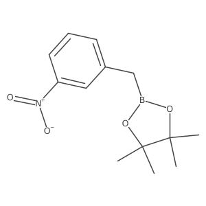 4,4,5,5-Tetramethyl-2-[(3-nitrophenyl)methyl]-1,3,2-dioxaborolane Structure