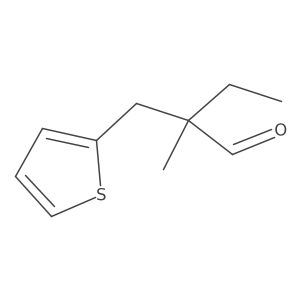 2-Methyl-2-[(thiophen-2-yl)methyl]butanal结构式