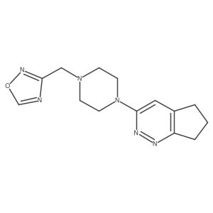 3-((4-(6,7-dihydro-5H-cyclopenta[c]pyridazin-3-yl)piperazin-1-yl)methyl)-1,2,4-oxadiazole Structure