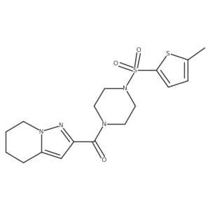(4-((5-Methylthiophen-2-yl)sulfonyl)piperazin-1-yl)(4,5,6,7-tetrahydropyrazolo[1,5-a]pyridin-2-yl)methanone Structure