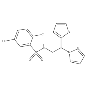 2,5-dichloro-N-(2-(furan-2-yl)-2-(1H-pyrazol-1-yl)ethyl)benzenesulfonamide Structure
