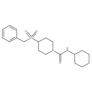 4-(benzylsulfonyl)-N-(tetrahydro-2H-pyran-4-yl)piperidine-1-carboxamide Structure