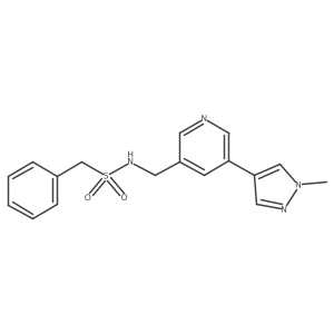 N-((5-(1-methyl-1H-pyrazol-4-yl)pyridin-3-yl)methyl)-1-phenylmethanesulfonamide Structure