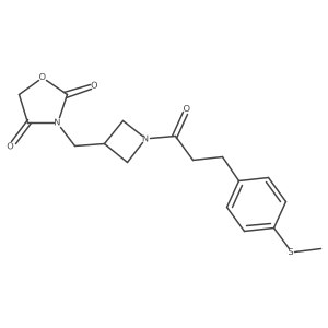 3-((1-(3-(4-(Methylthio)phenyl)propanoyl)azetidin-3-yl)methyl)oxazolidine-2,4-dione Structure
