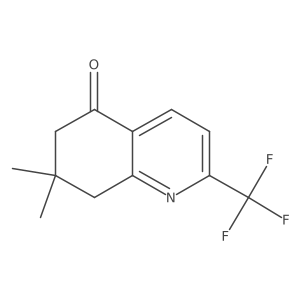 7,7-Dimethyl-2-(trifluoromethyl)-7,8-dihydroquinolin-5(6H)-one结构式