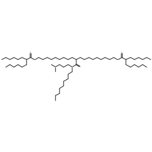 10-((3-(Dimethylamino)propyl)(nonyl)carbamoyl)nonadecane-1,19-diyl bis(2-hexyloctanoate)结构式