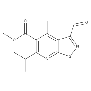 Methyl 3-formyl-4-methyl-6-(propan-2-yl)-[1,2]thiazolo[5,4-b]pyridine-5-carboxylate Structure