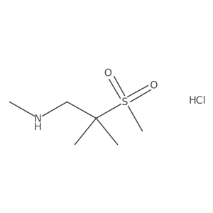 (2-Methanesulfonyl-2-methylpropyl)(methyl)amine hydrochloride Structure