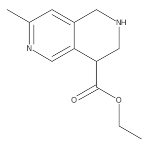 Ethyl 7-methyl-1,2,3,4-tetrahydro-2,6-naphthyridine-4-carboxylate结构式