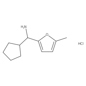 Cyclopentyl(5-methylfuran-2-yl)methanamine hydrochloride结构式