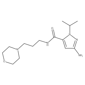 3-amino-N-[3-(morpholin-4-yl)propyl]-1-(propan-2-yl)-1H-pyrazole-5-carboxamide结构式