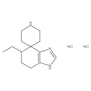 5-Ethyl-1,5,6,7-tetrahydrospiro[imidazo[4,5-c]pyridine-4,4'-piperidine] dihydrochloride结构式