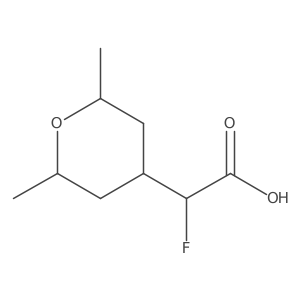 2-[(2R,6S)-2,6-dimethyloxan-4-yl]-2-fluoroacetic acid结构式
