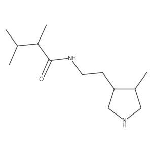 rac-2,3-dimethyl-N-{2-[(3R,4R)-4-methylpyrrolidin-3-yl]ethyl}butanamide结构式
