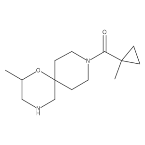 2-Methyl-9-(1-methylcyclopropanecarbonyl)-1-oxa-4,9-diazaspiro[5.5]undecane结构式
