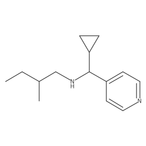 [Cyclopropyl(pyridin-4-yl)methyl](2-methylbutyl)amine结构式