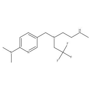 N,N-dimethyl-5-({[2-(methylamino)ethyl](2,2,2-trifluoroethyl)amino}methyl)pyridin-2-amine结构式