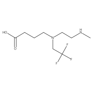 4-{[2-(Methylamino)ethyl](2,2,2-trifluoroethyl)amino}butanoic acid Structure