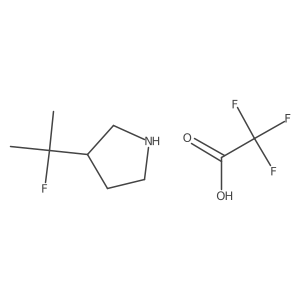 3-(2-Fluoropropan-2-yl)pyrrolidine, trifluoroacetic acid Structure