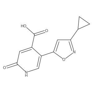 5-(3-Cyclopropyl-1,2-oxazol-5-yl)-2-hydroxypyridine-4-carboxylic acid结构式