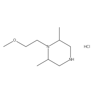 1-(2-Methoxyethyl)-2,6-dimethylpiperazine hydrochloride Structure