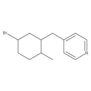4-[(5-Bromo-2-methylcyclohexyl)methyl]pyridine Structure