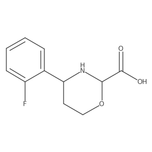 4-(2-Fluorophenyl)-1,3-oxazinane-2-carboxylic acid结构式