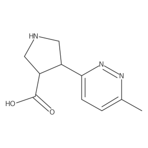 4-(6-Methylpyridazin-3-yl)pyrrolidine-3-carboxylic acid结构式