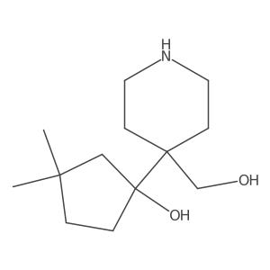 1-[4-(Hydroxymethyl)piperidin-4-yl]-3,3-dimethylcyclopentan-1-ol Structure