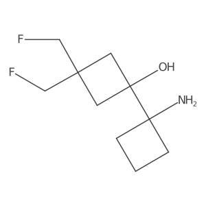 1-(1-Aminocyclobutyl)-3,3-bis(fluoromethyl)cyclobutan-1-ol Structure