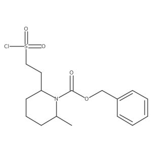 Benzyl 2-[2-(chlorosulfonyl)ethyl]-6-methylpiperidine-1-carboxylate结构式