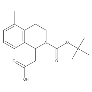 2-{2-[(Tert-butoxy)carbonyl]-5-methyl-1,2,3,4-tetrahydroisoquinolin-1-yl}acetic acid Structure
