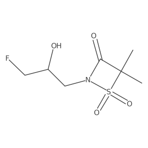 2-(3-Fluoro-2-hydroxypropyl)-4,4-dimethyl-1lambda6,2-thiazetidine-1,1,3-trione结构式